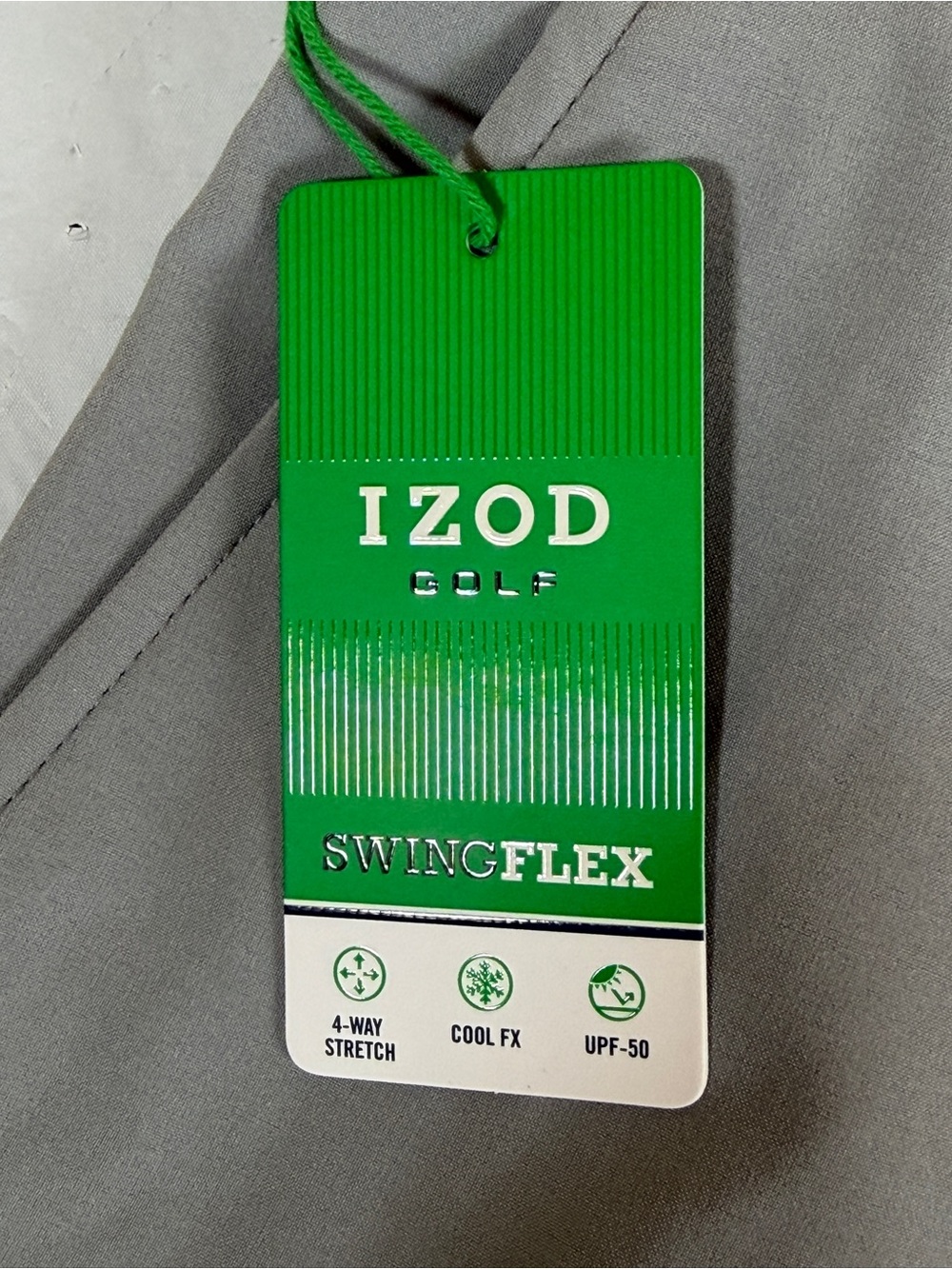 Izod Gray Men's Cargo Shorts with Zip Pockets - Picture 4 of 6